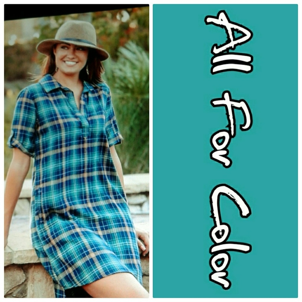 ALL FOR COLOR Tunic Dress Comfy NWT W/Gift Bag